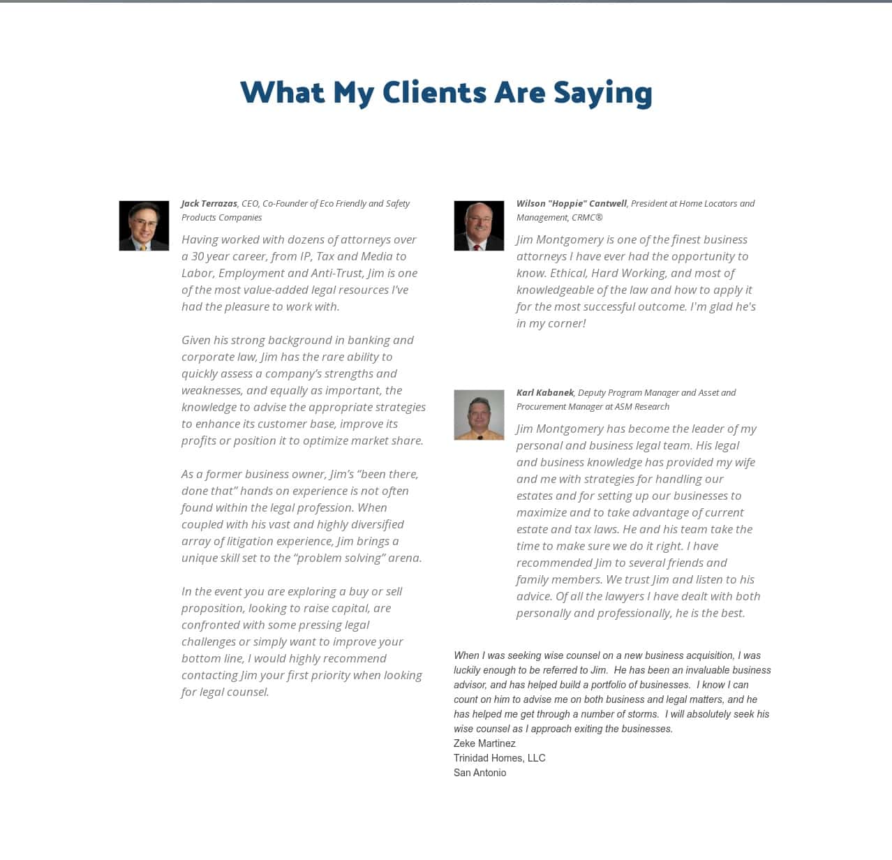 What my clients are saying